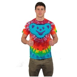 Tie Dyed T-Shirt Rainbow Bear Head