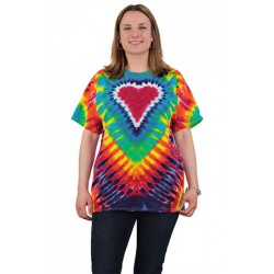 Tie Dyed T-Shirt Rainbow Heart