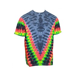 Tie Dyed T-Shirt Rainbow V-Dye