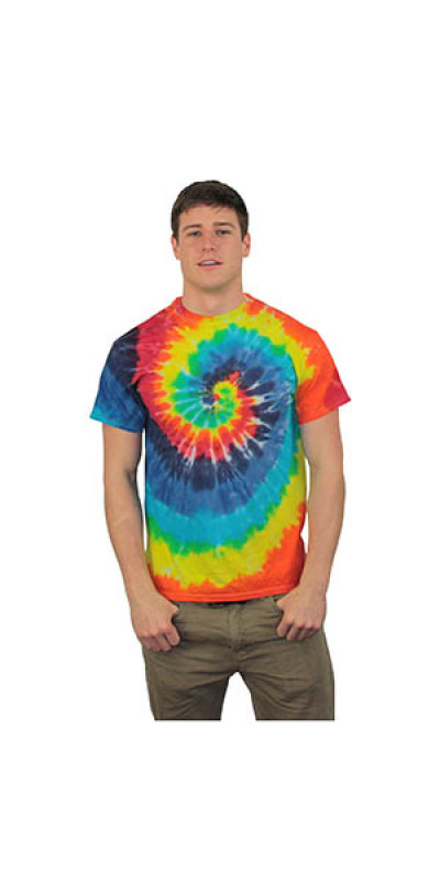Tie Dyed T-Shirt Rainbow Spiral