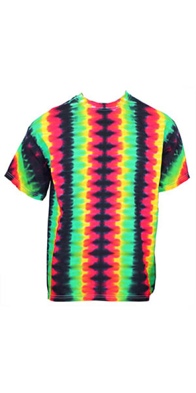 Tie Dyed T-Shirt Rasta Battery