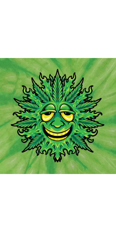 Leaf Face Tie Dyed T-Shirt