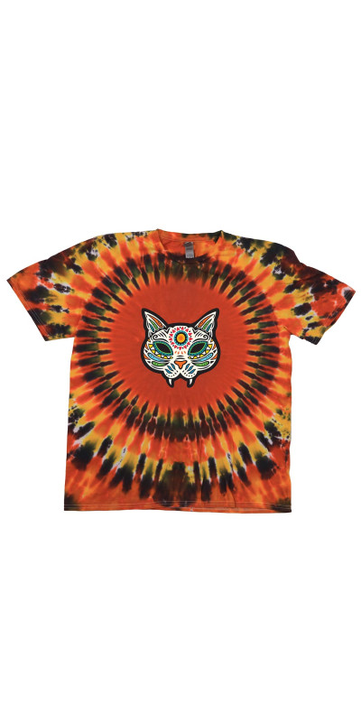 Cat Heart Sun Tie Dyed T-Shirt