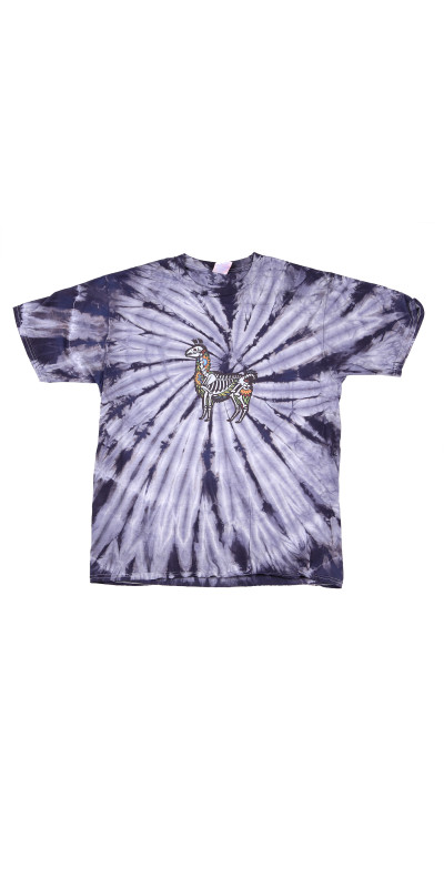 Day of the Dead Llama Tie Dyed T-Shirt