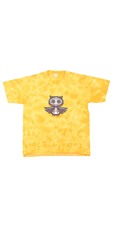 Day of the Dead Owl Tie Dyed T-Shirt