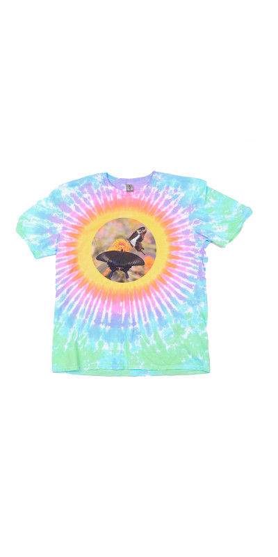 Butterflies Pastel Tie Dyed T-Shirt