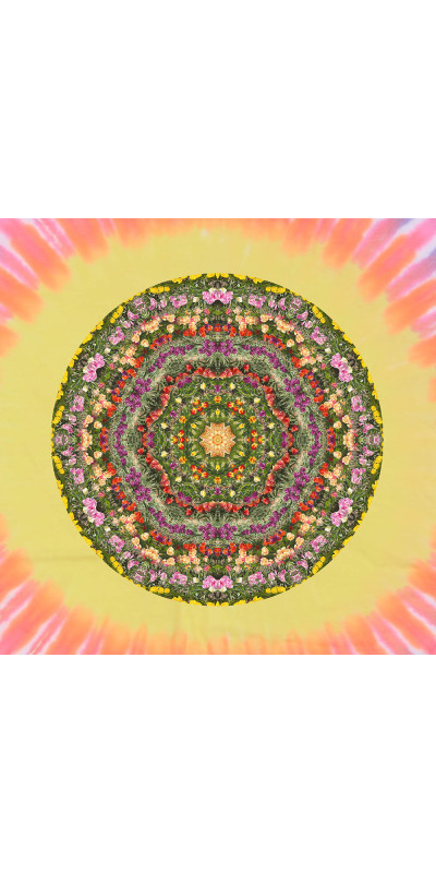 Tulips Mandala Tie Dyed T-Shirt
