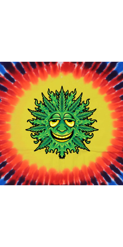 Leaf Face Tie Dyed T-Shirt
