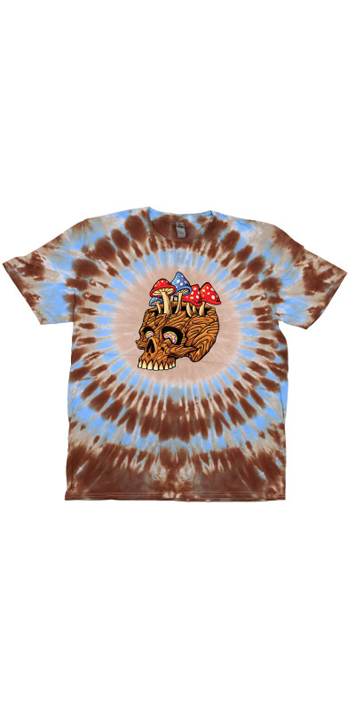 Mushroom Skull Tie Dyed T-Shirt