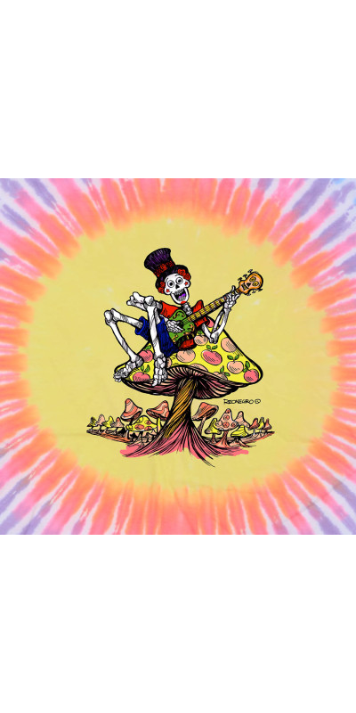 Shroom Guitarist Tie Dyed T-Shirt