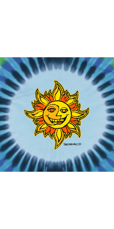 Sun Face Tie Dyed T-Shirt
