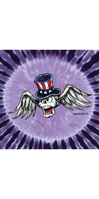 Flying Skull Tie Dyed T-Shirt