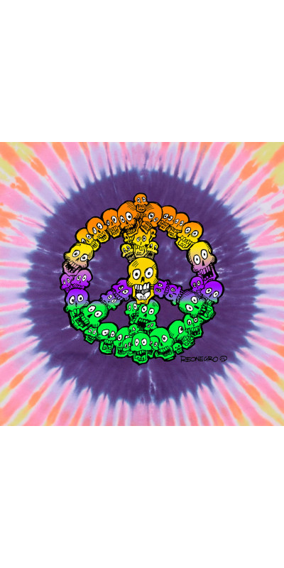 Peace Skull Tie Dyed T-Shirt