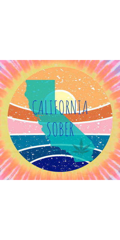 California Sober State Sun Tie Dyed T-Shirt