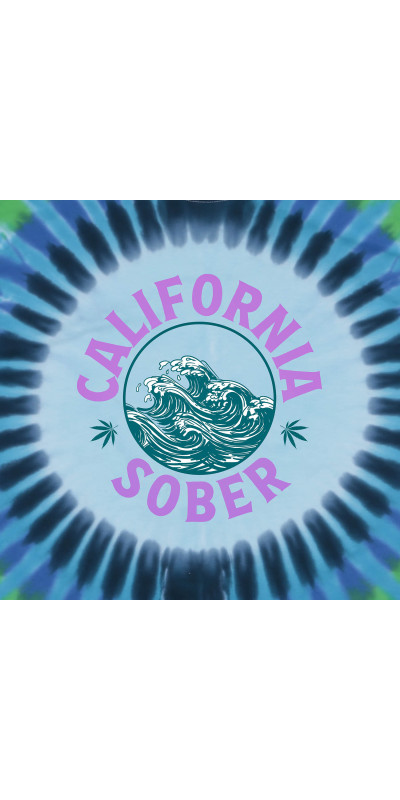 California Sober Wave Tie Dyed T-Shirt