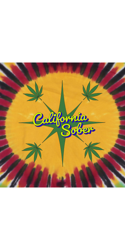 California Sober Leaf Tie Dyed T-Shirt