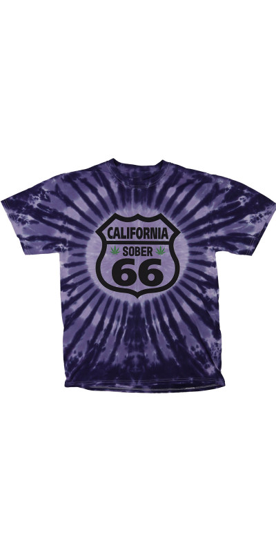 California Sober Rt 66 Tie Dyed T-Shirt
