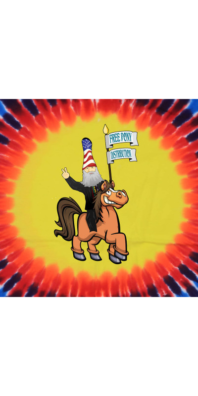 Vermin Supreme 2024 Free Ponies Tie Dyed T-Shirt