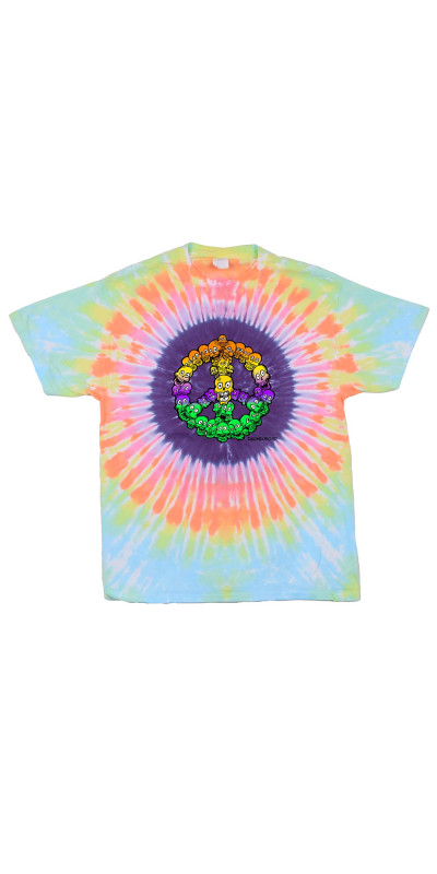 Peace Skull Tie Dyed T-Shirt