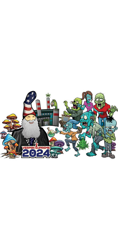 Vermin Supreme 2024 Zombie Factory Tie Dyed T-Shirt