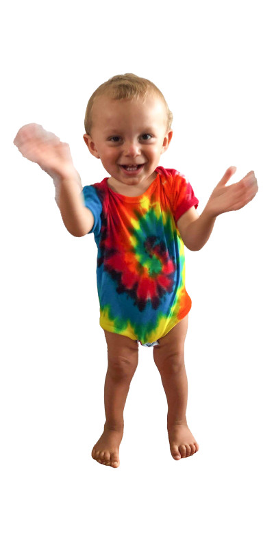 Rainbow Spiral Tie Dye Baby Romper