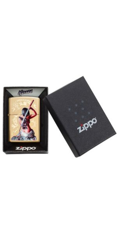 Girl with Samurai Sword Zippo Lighter