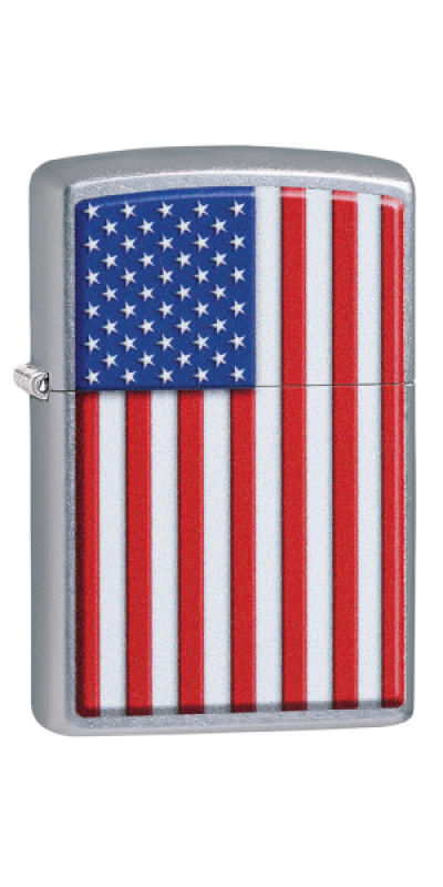 American Flag Street Chrome Zippo Lighter