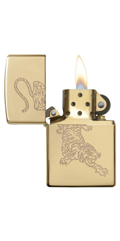 Tiger Design Zippo Lighter