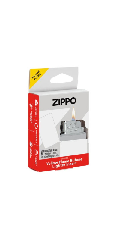 Zippo Yellow Flame Butane Insert - Fits all classic size Zippo Lighters