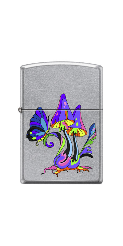 Mushroom Butterfly Zippo Lighter