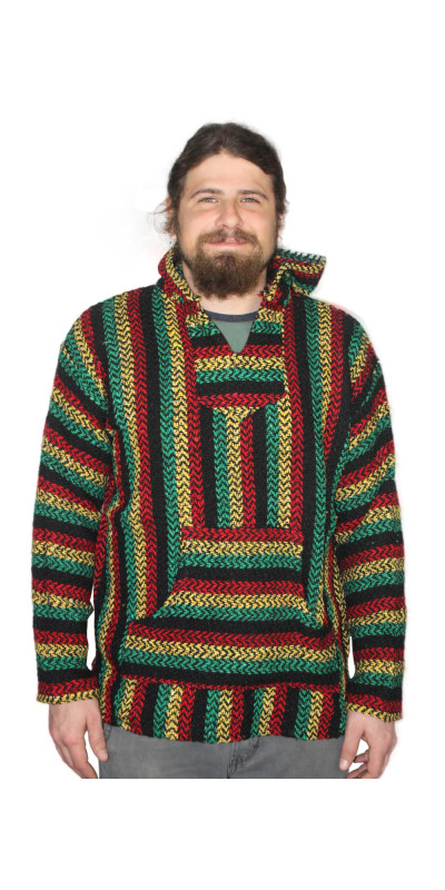 Baja Joe Pull Over Hoodie Rasta