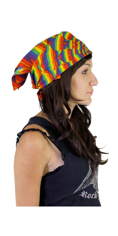 3D Equality Rainbow Hearts Bandana 22x22