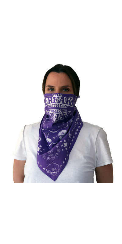 Freak Brothers Bandana 22x22 Purple
