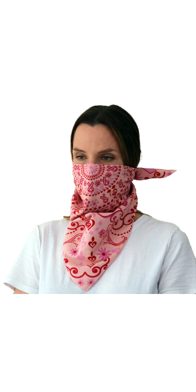 Pink Ribbon Bandana 22x22 *CLEARANCE*