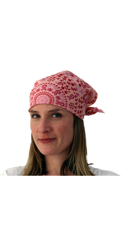 Pink Ribbon Bandana 22x22 *CLEARANCE*