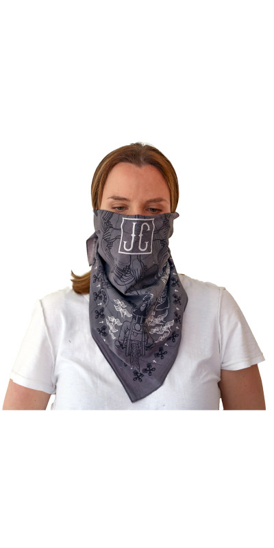 Zest For Life Christian Biker Bandana Grey *CLEARANCE*