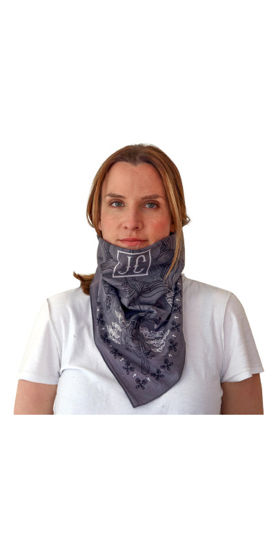 Zest For Life Christian Biker Bandana Grey *CLEARANCE*