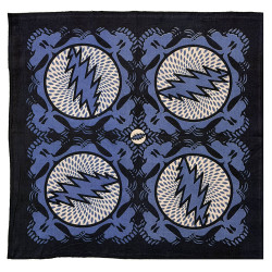 Grateful Dead Spin Your Face SYF Bandana Slate Grey 22x22