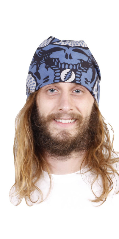 Grateful Dead Spin Your Face  SYF Bandana Slate Grey 22x22