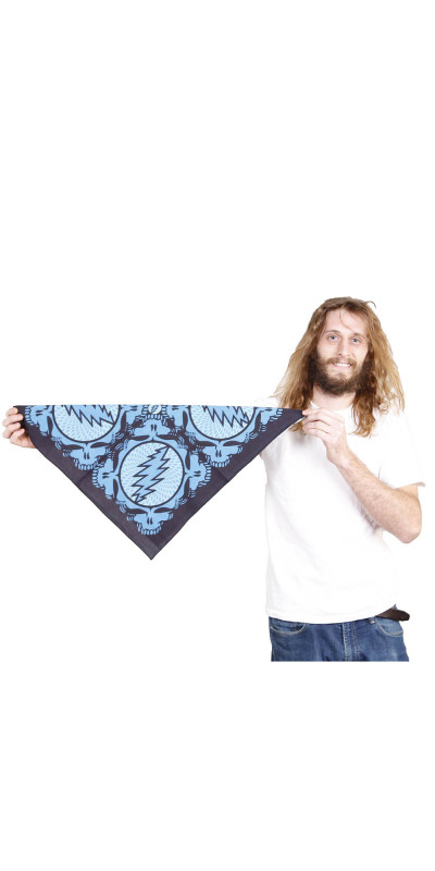 Grateful Dead Spin Your Face  SYF Bandana Aqua 22x22