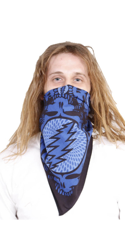 Grateful Dead Spin Your Face SYF Bandana Blue 22x22