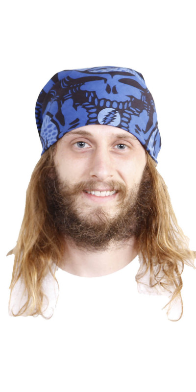Grateful Dead Spin Your Face SYF Bandana Blue 22x22