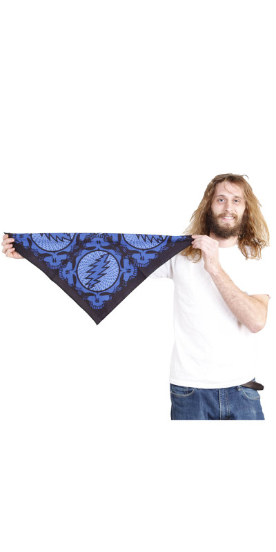 Grateful Dead Spin Your Face SYF Bandana Blue 22x22