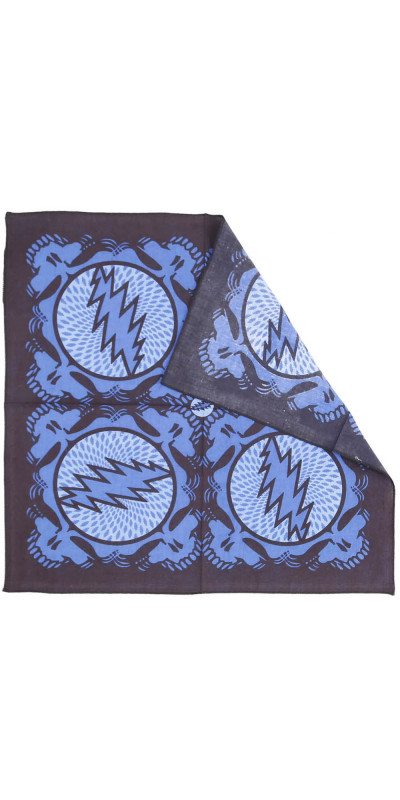 Grateful Dead Spin Your Face SYF Bandana Blue 22x22