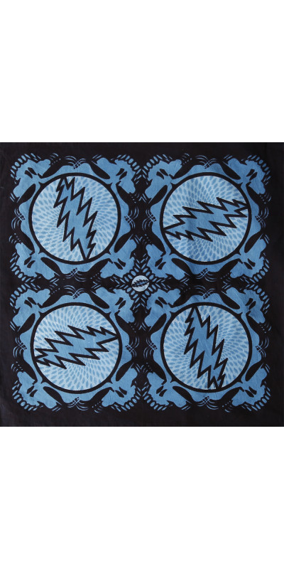 Grateful Dead Spin Your Face  SYF Bandana Aqua 22x22