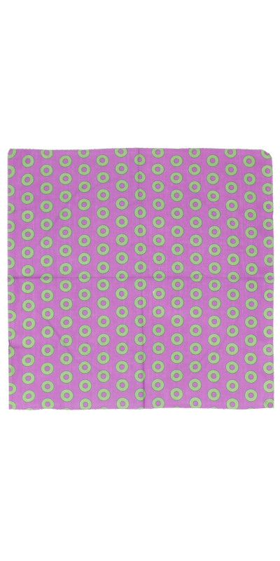 Purple & Green Donuts Bandana 22x22