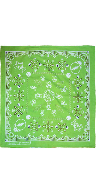 Good Ol' Grateful Dead Bandana Green 22x22