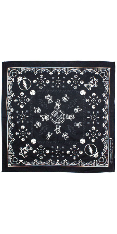 Good Ol' Grateful Dead Bandana Black 22x22