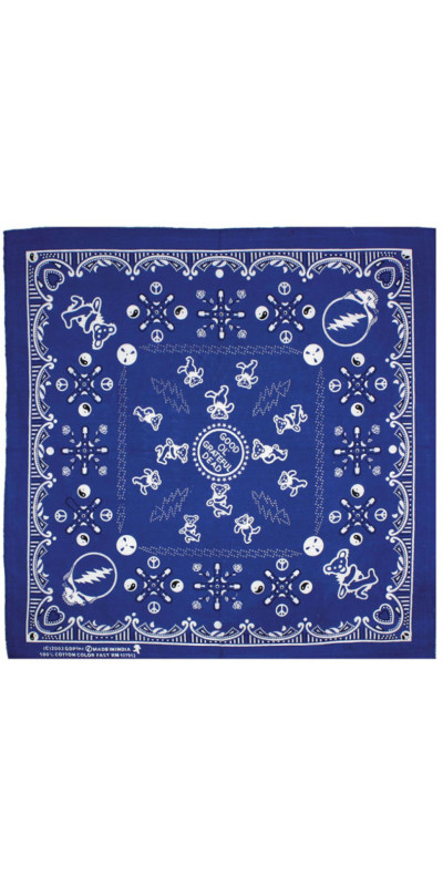 Good Ol' Grateful Dead Bandana Blue 22x22