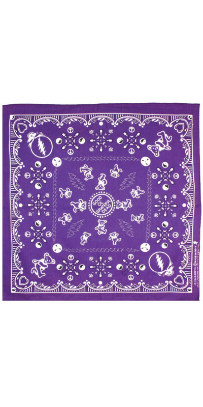 Good Ol' Grateful Dead Bandana Purple 22x22